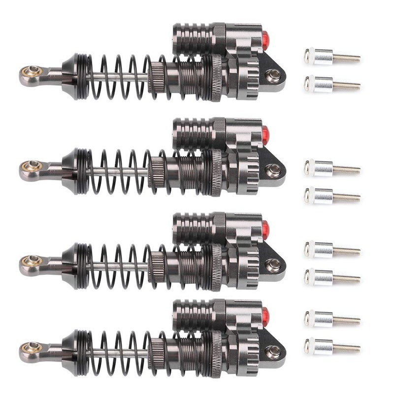 FOSA 4Pcs RC Shock Absorbers, Aluminum Alloy High Strength Springs Shocks Set Damper with 2 Bags of Screws For Axial / SCX10 / D90 / For -4 RC Crawler Car - Image 1